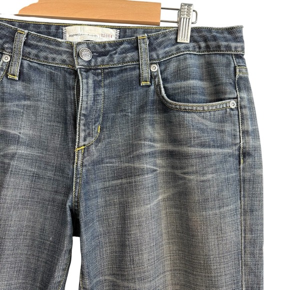 Y2K‎ Paper Denim & Cloth Flared Bootcut Jeans Med-Dark Wash Size 31 Low-Rise - Picture 3 of 11